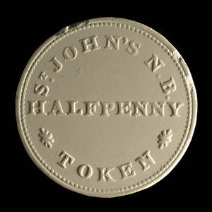 Canada, inconnu, 1/2 penny : 1839