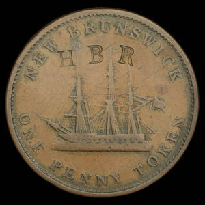 Canada, Province du Nouveau-Brunswick, 1 penny : 1843