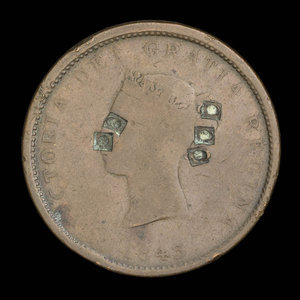 Canada, Province du Nouveau-Brunswick, 1 penny : 1843