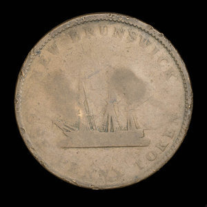 Canada, Province du Nouveau-Brunswick, 1 penny : 1843