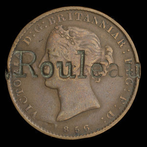 Canada, Province de la Nouvelle-Écosse, 1/2 penny : 1856