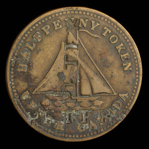 Canada, Watkins & Harris, 1/2 penny : 1833