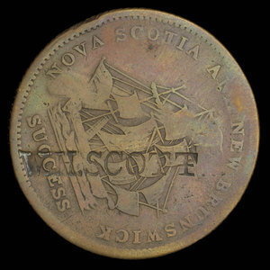 Canada, inconnu, 1/2 penny : 1820