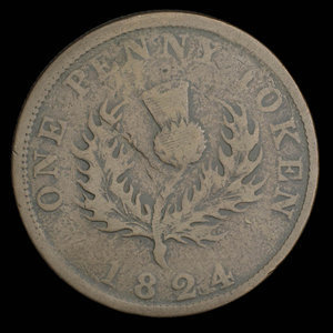 Canada, Province de la Nouvelle-Écosse, 1 penny : 1824