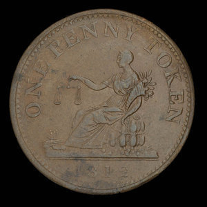 Canada, inconnu, 1 penny : 1812