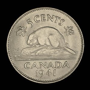Canada, Georges VI, 5 cents : 1941