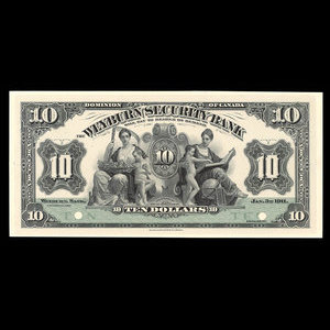 Canada, Weyburn Security Bank, 10 dollars : 3 janvier 1911