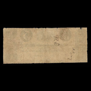 Canada, Merchants Bank of Montreal (La), 5 dollars : 6 avril 1837