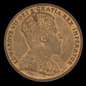 Canada, Édouard VII, 1 cent : 1909