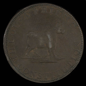 États-Unis d`Amérique, T.D. Seaman, 1 cent : 1838