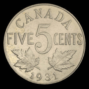 Canada, Georges V, 5 cents : 1931