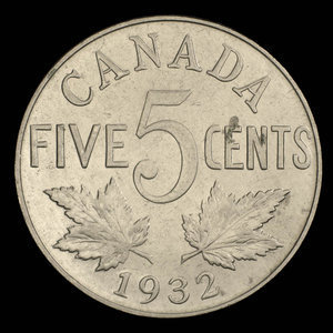 Canada, Georges V, 5 cents : 1932