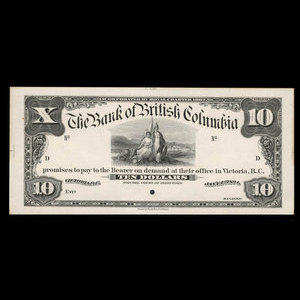 Canada, Bank of British Columbia, 10 dollars : 1 janvier 1894