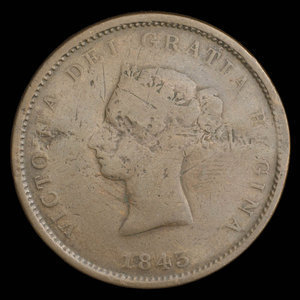 Canada, Province du Nouveau-Brunswick, 1 penny : 1843