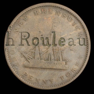 Canada, Province du Nouveau-Brunswick, 1 penny : 1843