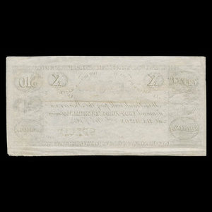 Canada, Bank of British North America, 10 dollars : 1 février 1853