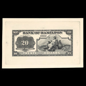 Canada, Bank of Hamilton, 20 dollars : 1 juin 1914