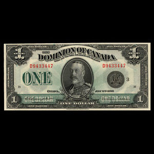 Canada, Dominion du Canada, 1 dollar : 2 juillet 1923