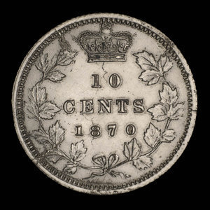 Canada, Victoria, 10 cents : 1870