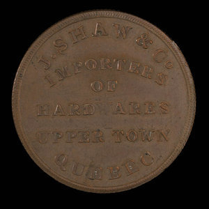 Canada, J. Shaw & Co., 1/2 penny : 1838