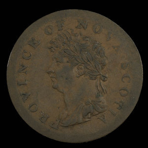 Canada, Province de la Nouvelle-Écosse, 1/2 penny : 1823