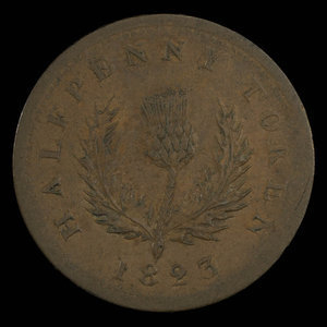 Canada, Province de la Nouvelle-Écosse, 1/2 penny : 1823