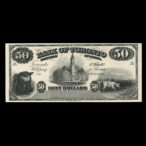 Canada, Bank of Toronto (The), 50 dollars : 1 février 1913