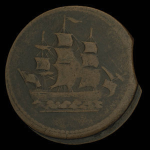 Canada, inconnu, 1/2 penny : 1838