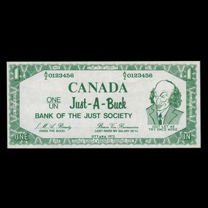 Canada, inconnu, 1 dollar : 1972