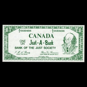 Canada, inconnu, 1 dollar : 1972