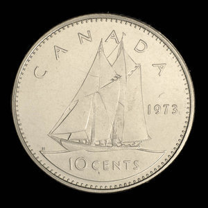 Canada, Élisabeth II, 10 cents : 1973