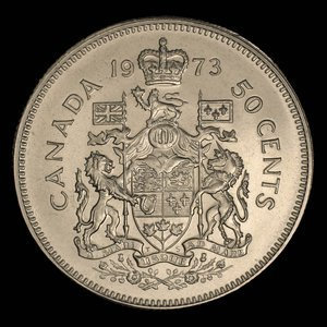 Canada, Élisabeth II, 50 cents : 1973