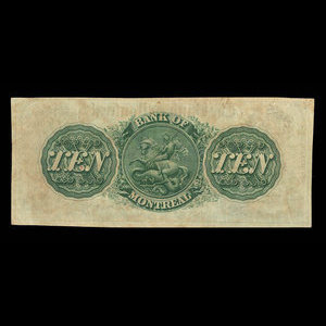 Canada, Banque de Montréal, 10 dollars : 3 janvier 1859