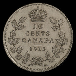 Canada, Georges V, 10 cents : 1913