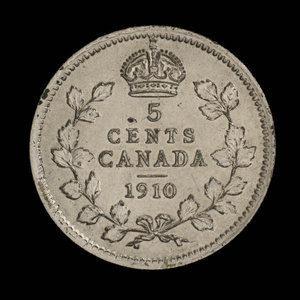 Canada, Édouard VII, 5 cents : 1910