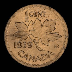 Canada, Georges VI, 1 cent : 1939
