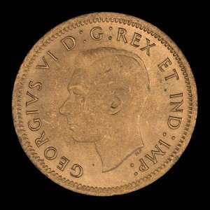 Canada, Georges VI, 1 cent : 1938