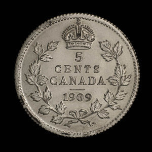 Canada, Édouard VII, 5 cents : 1909