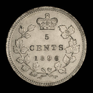 Canada, Victoria, 5 cents : 1896