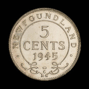 Canada, Georges VI, 5 cents : 1945