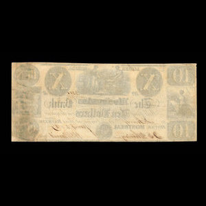 Canada, Mechanics Bank (The), 10 dollars : 1 juin 1837