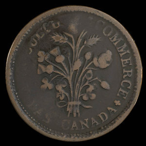 Canada, 1 sou : 1838