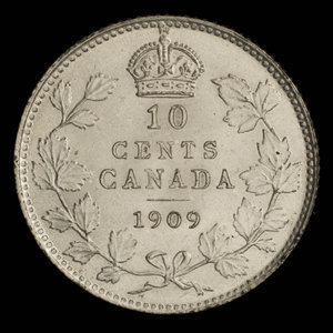 Canada, Édouard VII, 10 cents : 1909