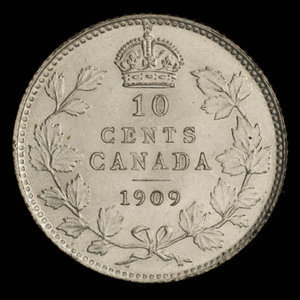 Canada, Édouard VII, 10 cents : 1909
