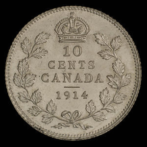 Canada, Georges V, 10 cents : 1914