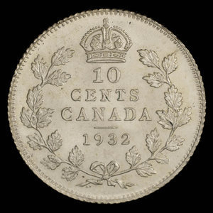 Canada, Georges V, 10 cents : 1932