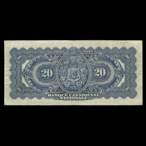 Canada, Banque Canadienne Nationale, 20 dollars : 1 février 1925