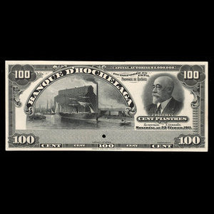 Canada, Banque d'Hochelaga, 100 piastres : 23 février 1911