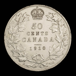 Canada, Édouard VII, 50 cents : 1910