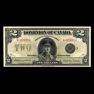 Canada, Dominion du Canada, 2 dollars : 23 juin 1923